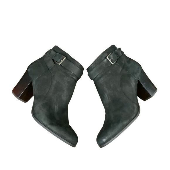 Cole Haan Womens Rhinecliff chunky Ankle Boots 9B  Black leather boot Block Heel - Picture 2 of 12